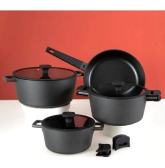 Jumbo Back Cook 7 Parça Alüminyum - Döküm Tencere Seti