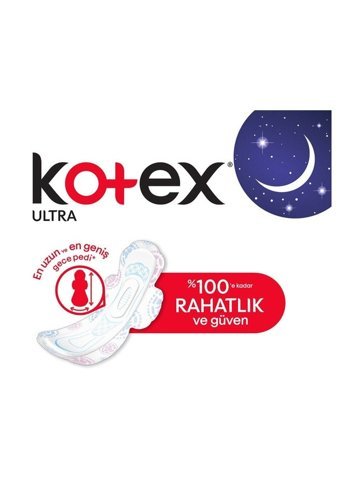 Kotex Organik Antialerjik Orta Gece 24'lü Hijyenik Ped 3 Adet