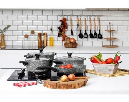 Taç Master Cook 7 Parça Granit Tencere Seti