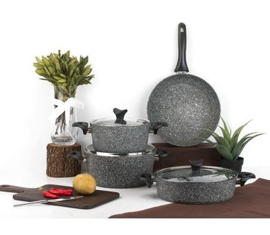 Taç Master Cook 7 Parça Granit Tencere Seti