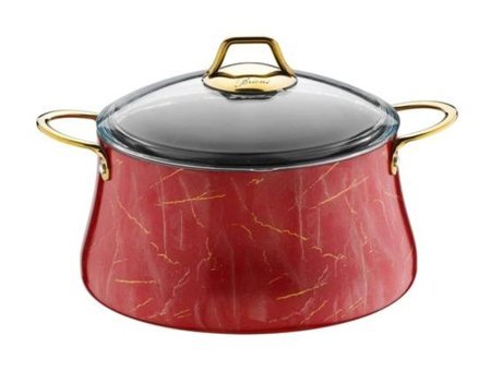 Brioni Marble 9 Parça Granit Tencere ve Tava Seti