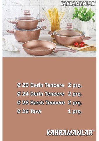 Kahramanlar 3073 7 Parça Alüminyum Tencere Seti