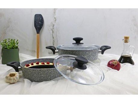 Evita Eco Bio 4 Parça Granit Tencere Seti