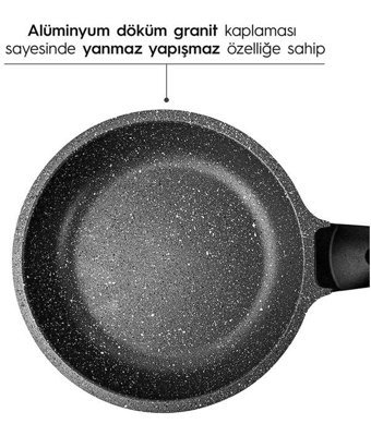 Nehir Granit 3 Parça Döküm - Granit Tava Seti