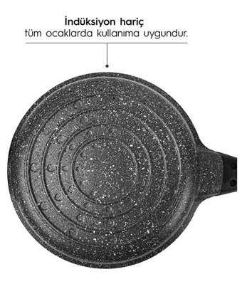 Nehir Granit 3 Parça Döküm - Granit Tava Seti
