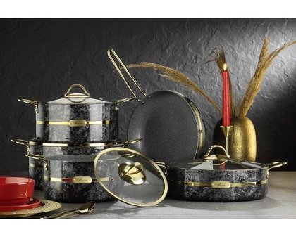 Brioni Selection 9 Parça Granit Tencere Seti