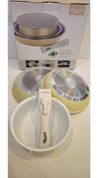 Amercook Bondy 4 Parça Alüminyum - Seramik Tava Seti