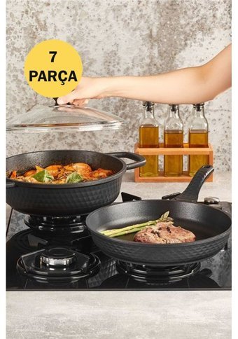 Kahramanlar 2550 7 Parça Alüminyum Tencere Seti