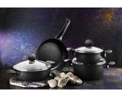 Decorev Petra 7 Parça Granit Tencere Seti