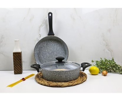 Evita Eco Bio 3 Parça Granit Tencere Seti