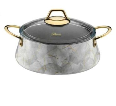 Brioni Marble 7 Parça Granit Tencere Seti