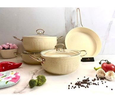 Evita Eco 7 Parça Granit Tencere Seti
