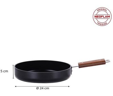 Neoflam Bien Black 7 Parça Alüminyum - Döküm Tencere ve Tava Seti