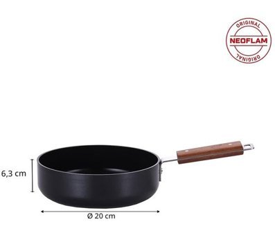 Neoflam Bien Black 7 Parça Alüminyum - Döküm Tencere ve Tava Seti