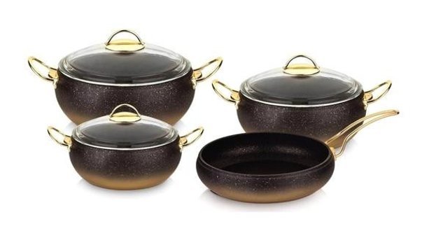 O.M.S Topchef 7 Parça Granit Tencere Seti
