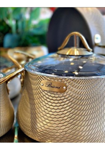 Brioni Elegance 7 Parça Yanmaz - Yapışmaz Tencere ve Tava Seti