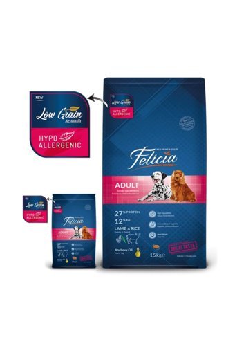 Felicia Kuzu Etli Orta Irk Yetişkin Köpek Maması 15 kg+3 kg