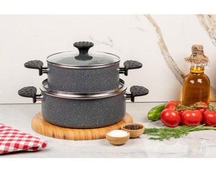 Meşeler Granit 7 Parça Granit Tencere Seti