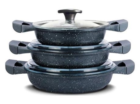 Dmp Granit 6 Parça Döküm - Granit Tava Seti
