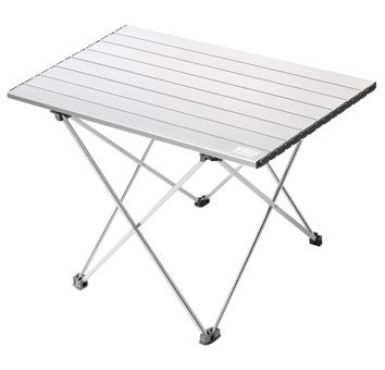 Hages 65x47 cm Dikdörtgen Alüminyum Katlanır Kamp Masası Gümüş