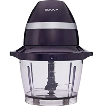 Sunny Violin 600 W 1000 ml Plastik Hazneli Çift Bıçaklı Elektrikli Rondo Siyah