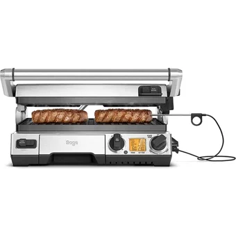 Sage BGR840 6 Dilim Yanmaz Yapışmaz Kaplama Çıkartılabilir Plaka Gri Izgaralı Tost Makinesi