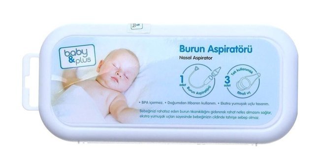 Baby Plus Yedek Uçlu Burun Aspiratörü Beyaz