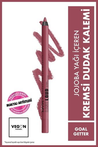 Nyx Professional Makeup Line Loud No:15 Goal Getter İnce Mat Dudak Kalemi Gül Kurusu