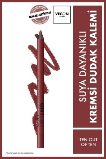 Nyx No:31 Suya Dayanıklı Mat Dudak Kalemi Bordo