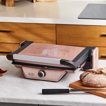 Karaca Gastro Diamond 6 Dilim Granit Çıkarılabilir Plaka 2000 W Izgara Pembe Tost Makinesi