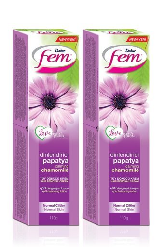 Fem Papatya Koltuk Altı Bacak Genital Bölge Kadın Tüy Dökücü Krem 2x110 ml