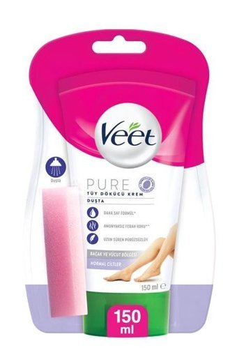 Veet Pure Tüm Ciltler İçin Koltuk Altı Bacak Genital Bölge Kadın Tüy Dökücü Krem 150 ml
