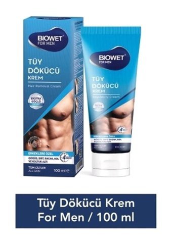 Biowet Tüm Ciltler İçin Koltuk Altı Bacak Genital Bölge Erkek Tüy Dökücü Krem 100 ml