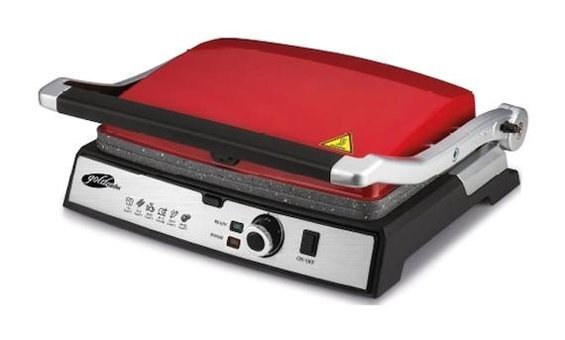 Goldmaster GM-7450 Tostmix 6 Dilim Granit Çıkartılabilir Plaka Tek Yönlü 2000 W Izgaralı Kırmızı Tost Makinesi