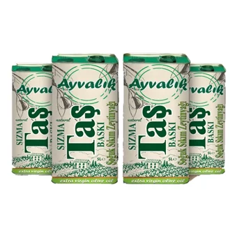 Ayvalık Taş Baskı Teneke Sızma Zeytinyağı 4x5 lt