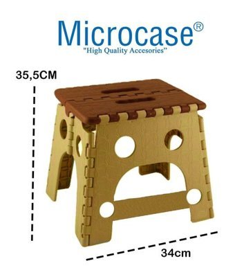 Microcase 2 No Plastik Katlanır Kamp Taburesi Kahverengi