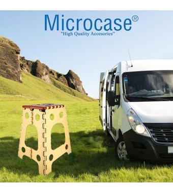 Microcase 2 No Plastik Katlanır Kamp Taburesi Kahverengi