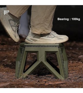 Halin Outdoor Plastik Katlanır Kamp Taburesi Beyaz