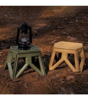 Halin Outdoor Plastik Katlanır Kamp Taburesi Beyaz