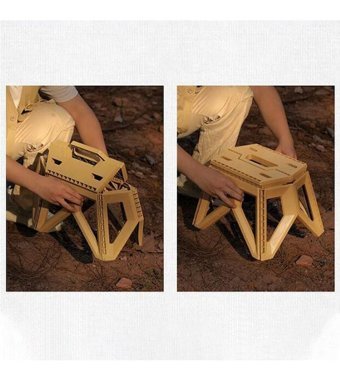 Halin Outdoor Plastik Katlanır Kamp Taburesi Beyaz