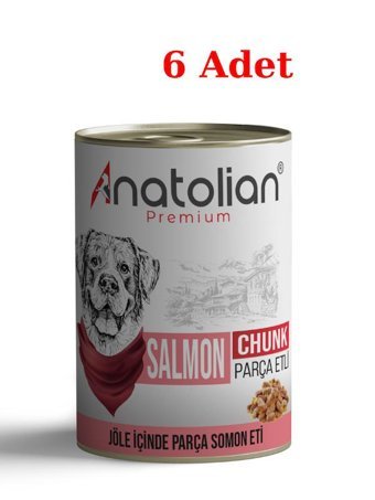 Anatolian Premium Somon Aromalı Soslu Yetişkin Köpek Maması 400 gr 6'lı