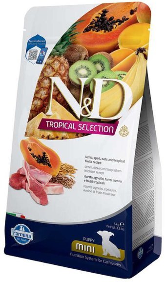 N&d Tropical Kuzu Etli Aromalı Parça Etli Yetişkin Köpek Maması 5 kg Tekli