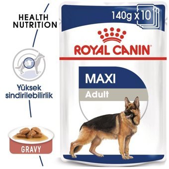 Royal Canin Maxi Kümes Hayvanı Aromalı Parça Etli Yetişkin Köpek Maması 140 gr 10'lu