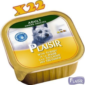 Plaisir Pate Hindi Etli Aromalı Yetişkin Köpek Maması 150 gr 22'li