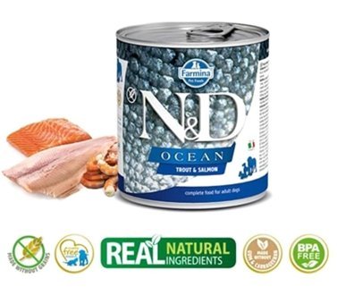 N&d Ocean Alabalık ve Somon Aromalı Soslu Yetişkin Köpek Maması 285 gr Tekli