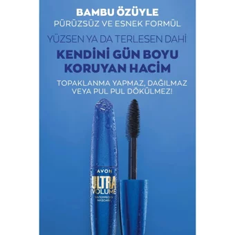 Avon Ultra Volume Suya Dayanıklı Hacim Veren Suya Dayanıklı Siyah Maskara