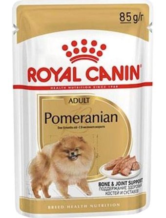 Royal Canin Pomeranian Kümes Hayvanı Aromalı Parça Etli Yetişkin Köpek Maması 85 gr 6'lı
