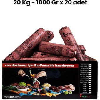 Barftr Karışık Aromalı Tüm Yaşlar Köpek Maması 1 kg 20'li