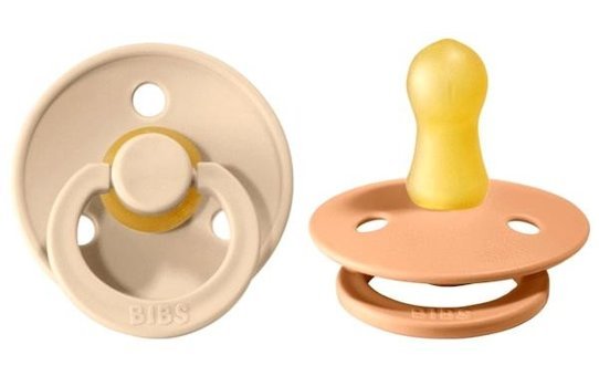Bibs Doğal 0-6 Ay Delikli Ortodontik Kiraz Uçlu Damaklı Kauçuk 2'li Emzik Çok Renkli