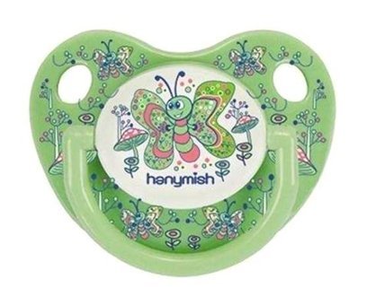 Hanymish No:1 0-6 Ay Delikli Ortodontik Damaklı Silikon Emzik Lila